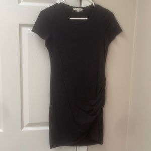 Black Mini dress with rouched side
